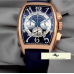 HK906 FRANK MULLER GENEVE KRONO LACİVERT KORDON